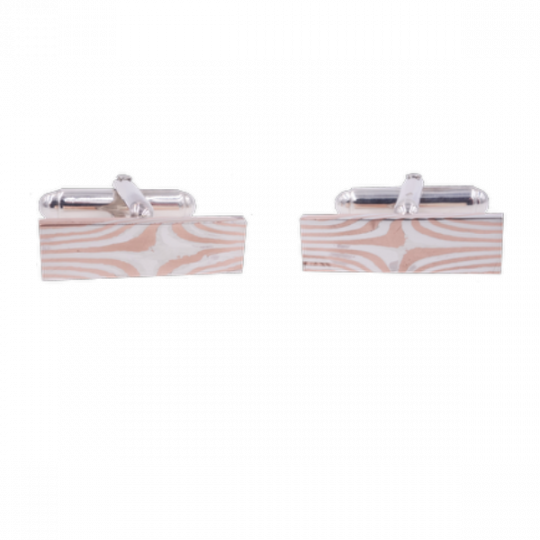 Boutons de manchette en Mokume gane