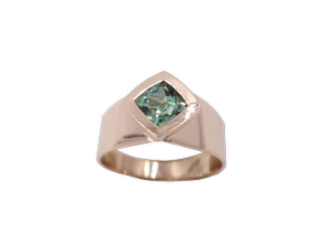 Bague Tourmaline verte Or jaune